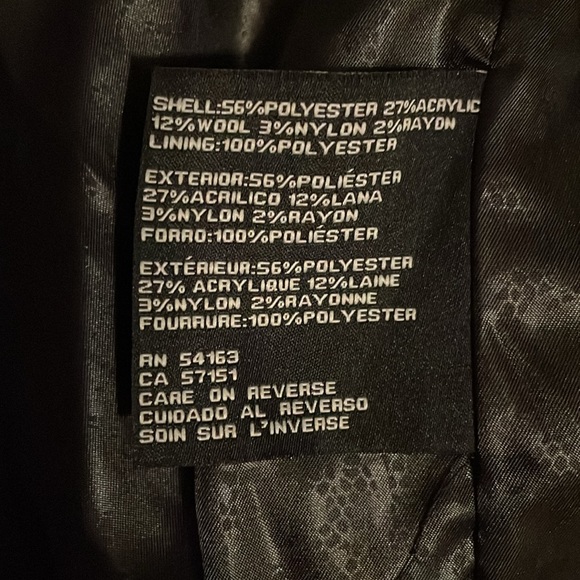 GUESS LOS ANGELES PEACOAT BELTED BLEND WOOL COAT. - Picture 10 of 11